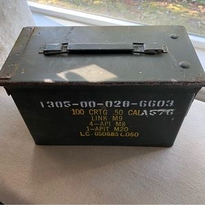 Metal USA Ammo Box, Ammunition Box, Water Tight~Anything Important Storage Box